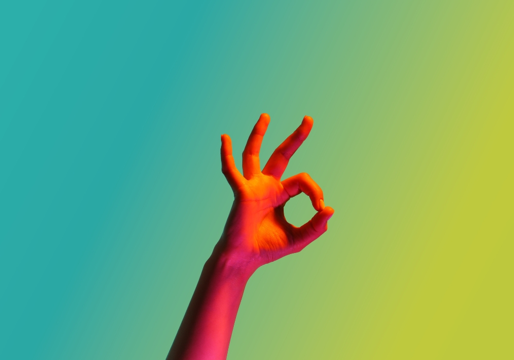 A hand shows the OK symbol, illustrating that RamPaige DV-MRT is online and in an environment that feels safe and non-judgmental. You'll be A-OK.